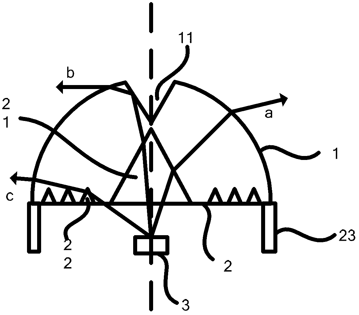 Lens, LED (light emitting diode) light source device and LED (light emitting diode) backlight module