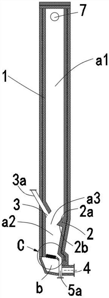 Internal circulating fluidized bed gasification furnace adapted to organic solid waste treatment