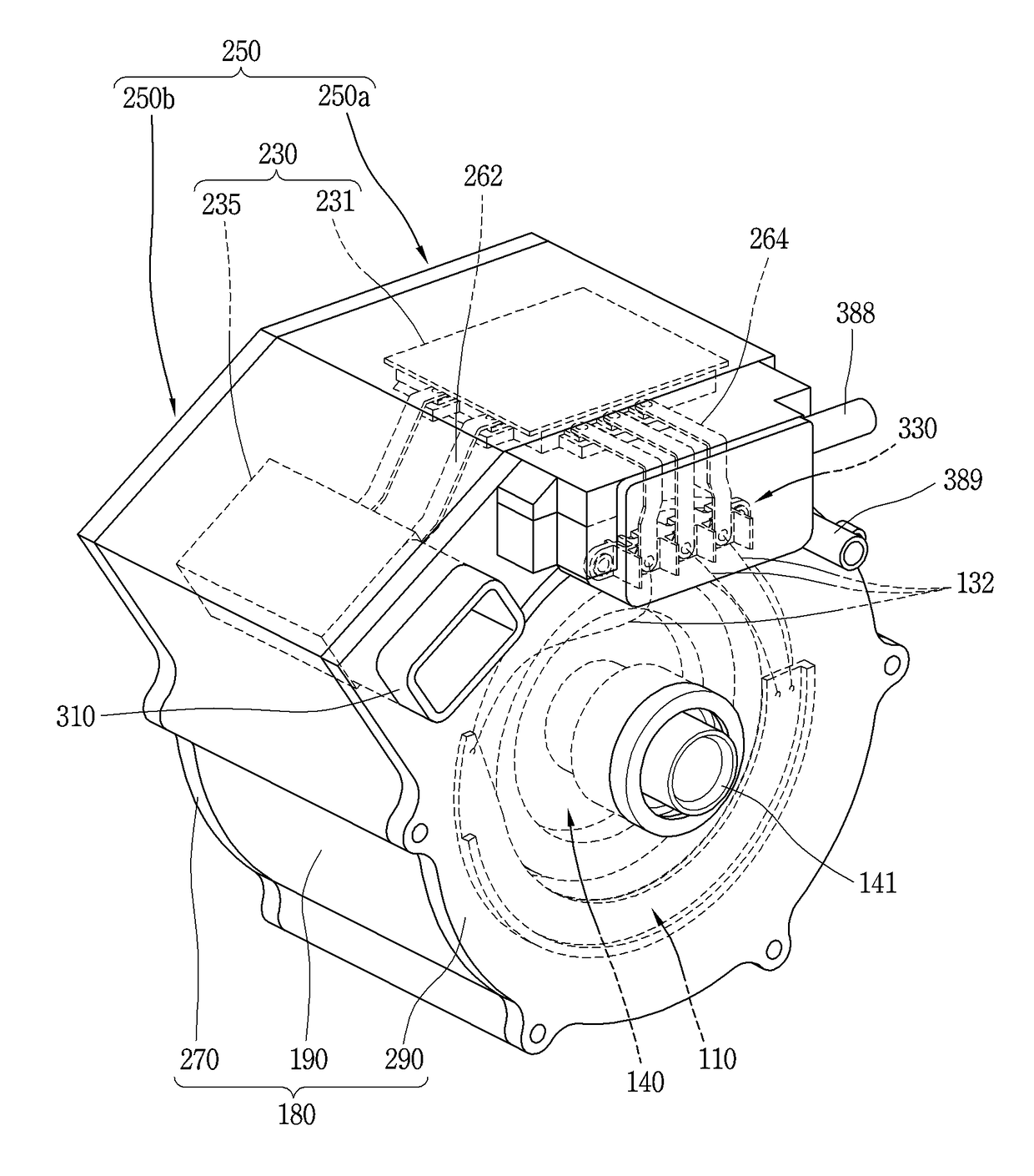 Case for electric motor