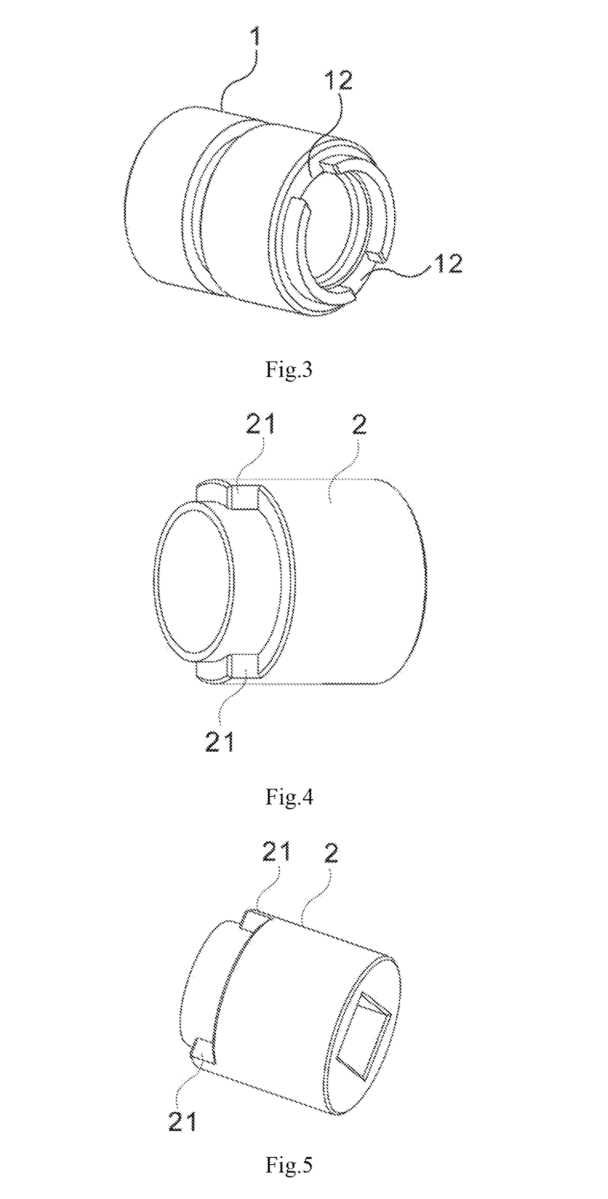 Thermocouple fixing device and temperature measuring apparatus