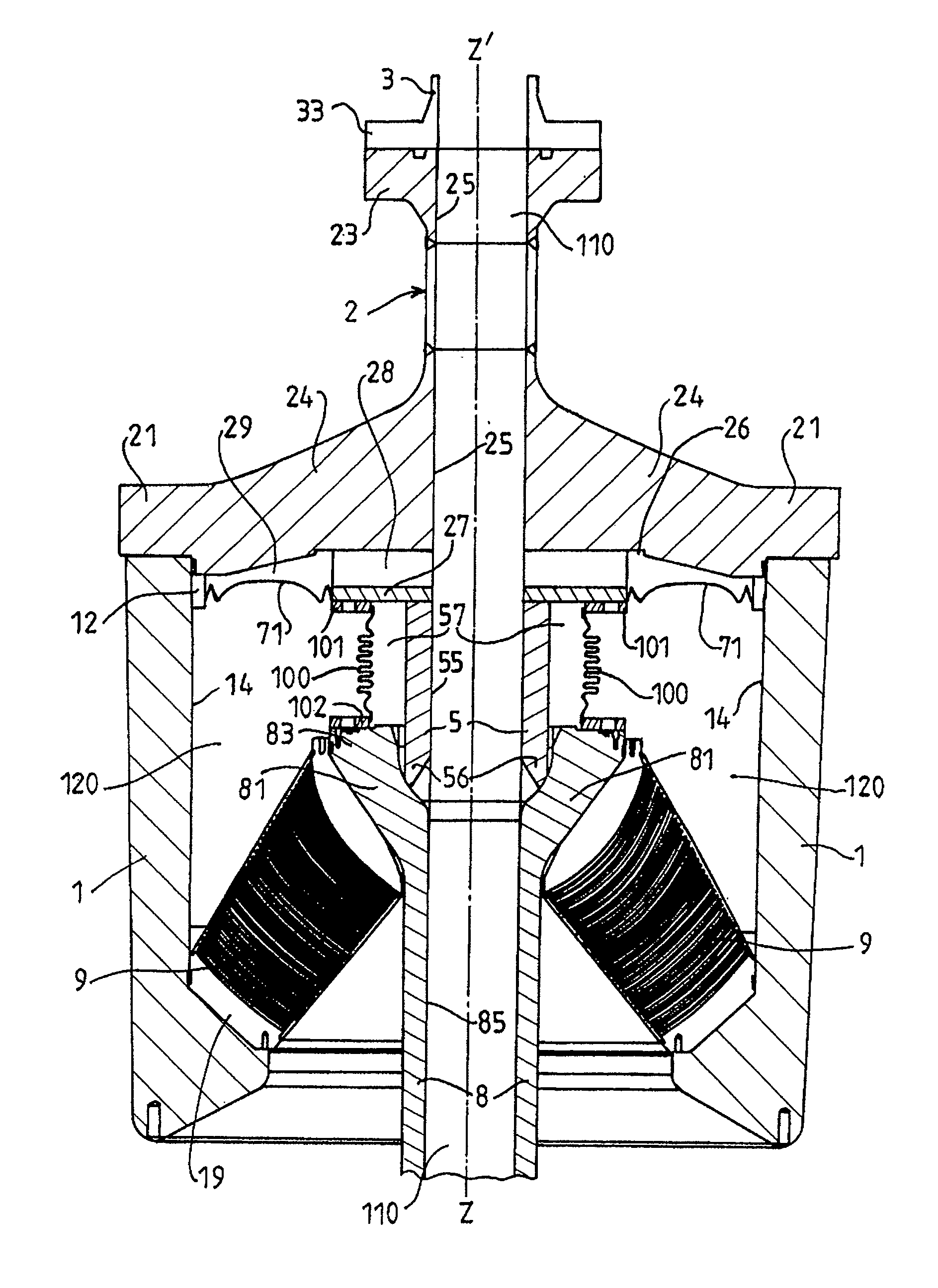 Flexible joint with bellows