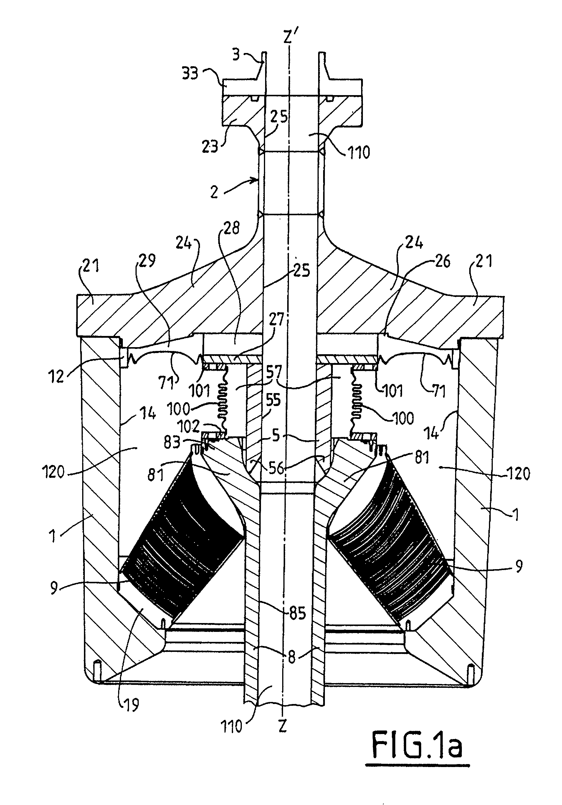 Flexible joint with bellows