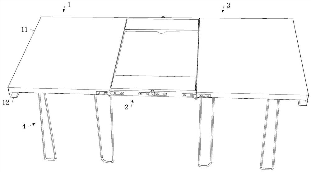 Folding table with changeable tabletop