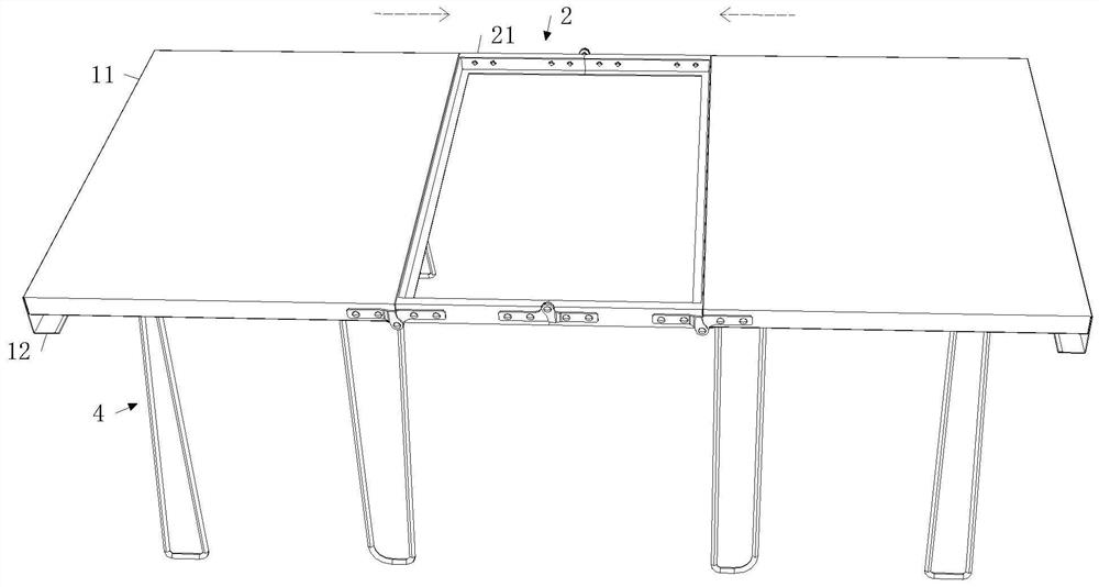 Folding table with changeable tabletop