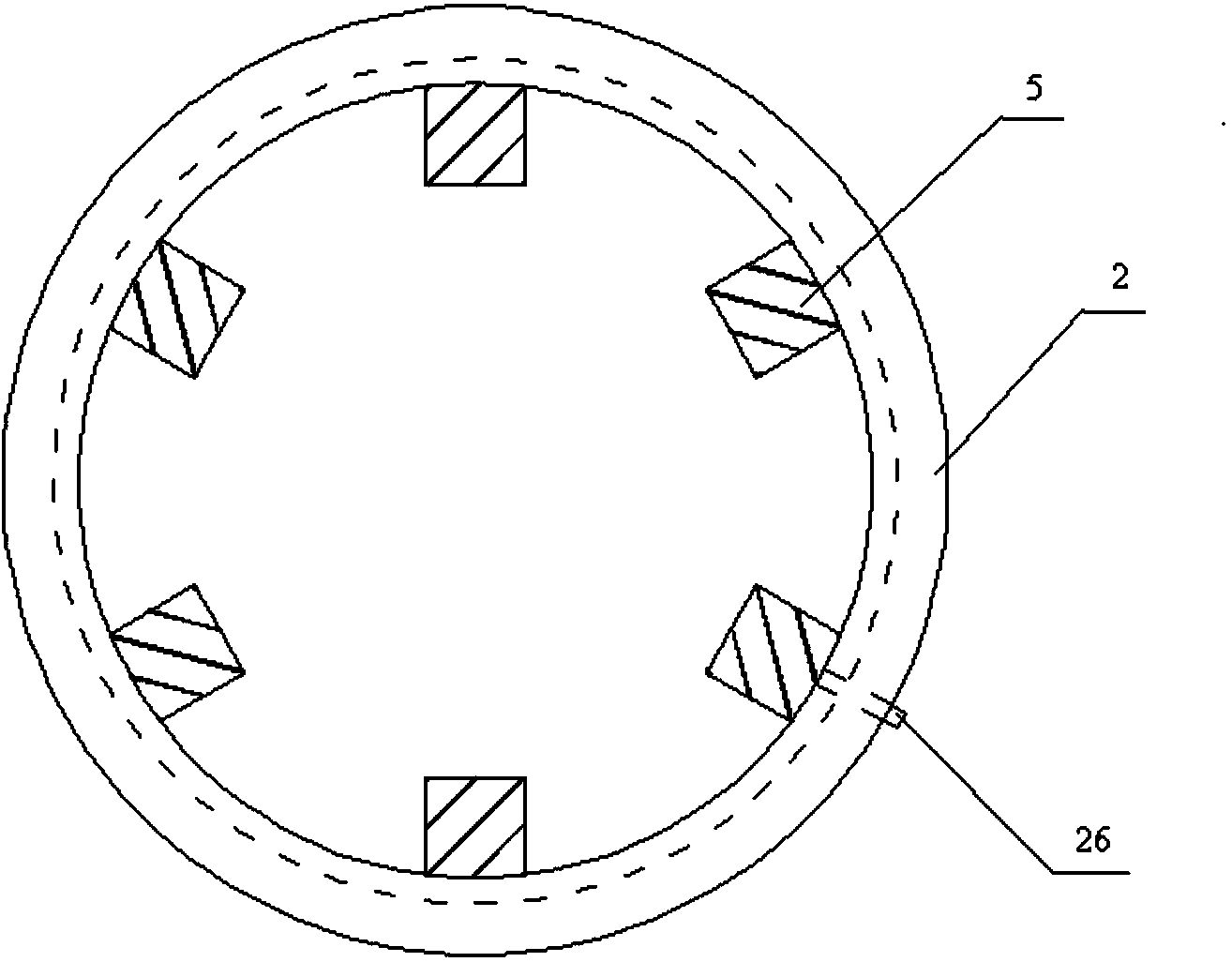 Temperature-control type double-layer cylindrical aerobic composting reactor