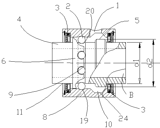 Auto-excitation type oil mist jet lubrication high-speed bearing, lubricating method and application