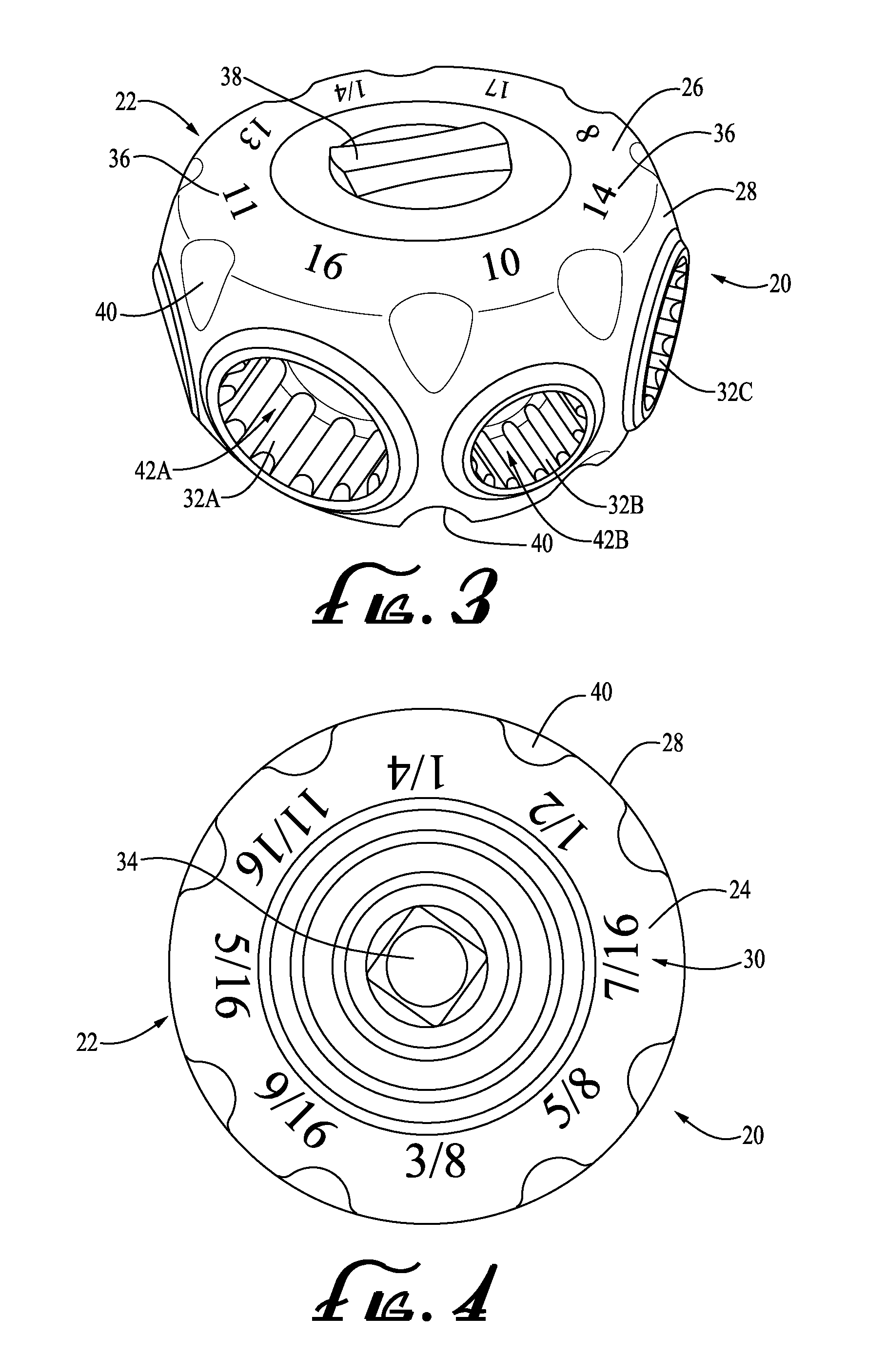 Ratcheting palm graspable multi-socket wrench