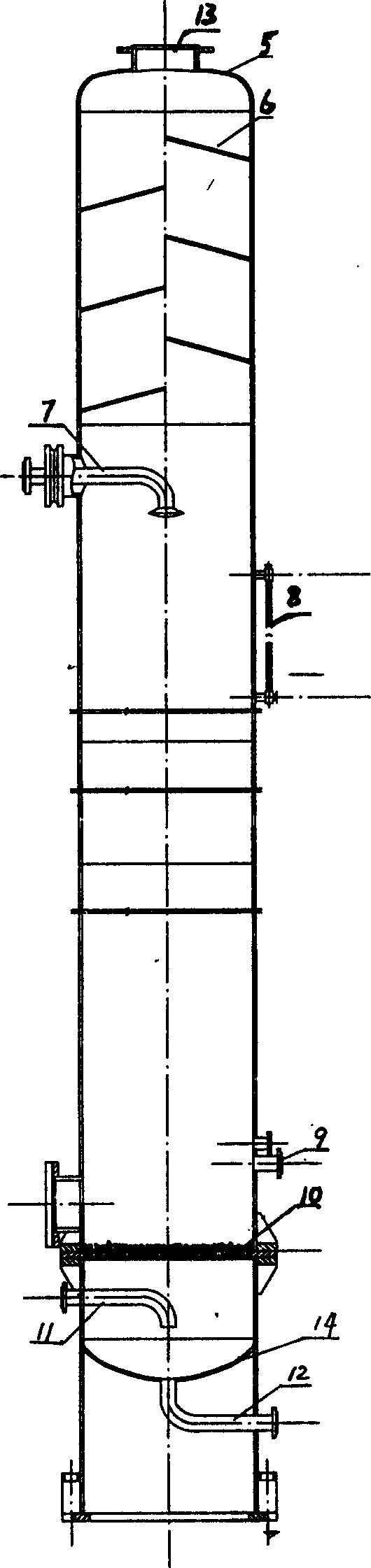 Foam separating and eliminating technology and production line of surface activator