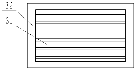 Poplar hollow strip mass manufacturing device and application thereof