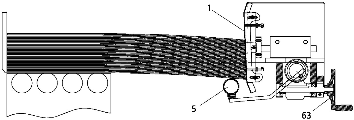 Rear paper arranging device mechanism of paper feeding part of die cutting machine