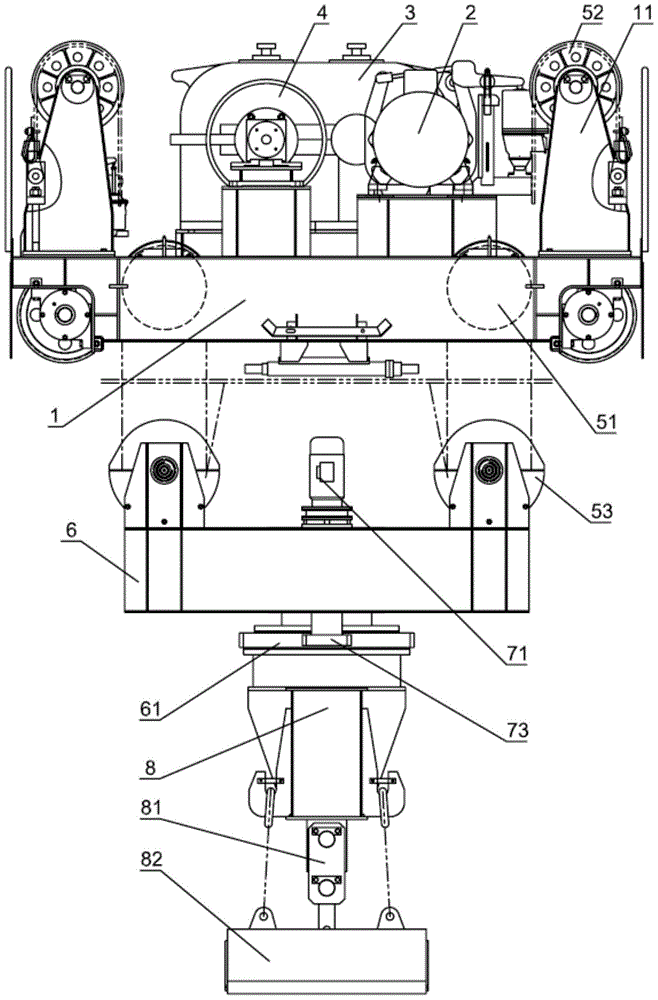 Rotating lifting appliance for crane