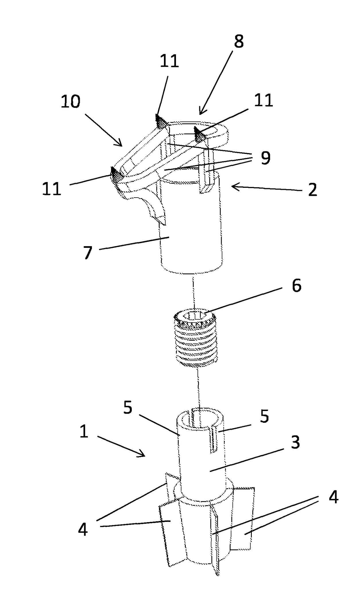 Medical device for reconstruction of a humerus for the operative treatment of a proximal humerus fracture