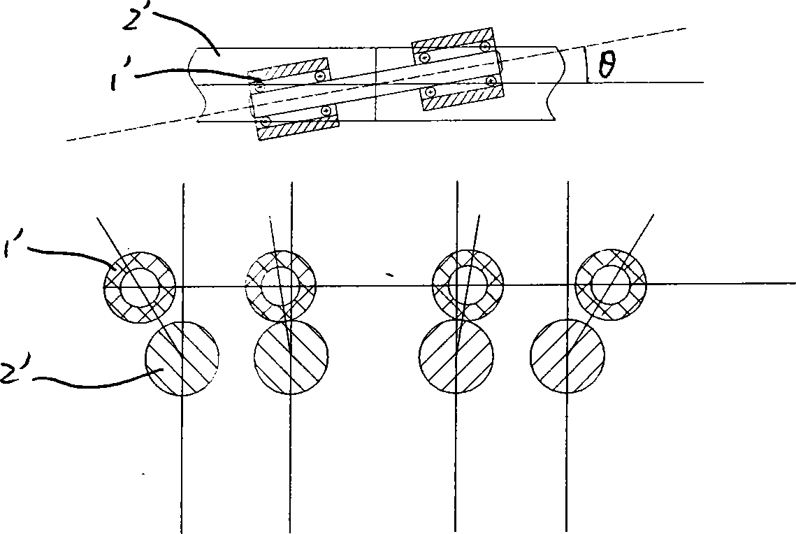 Self-paralleling front rubber roll apparatus