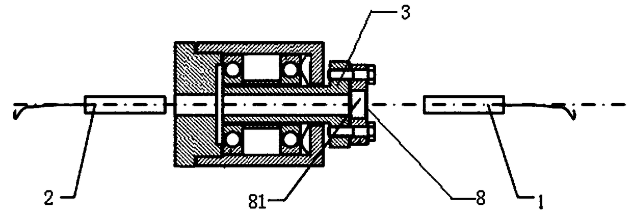 Butt-joint type single-core optical rotating connector with optical fiber collimator and installation method thereof