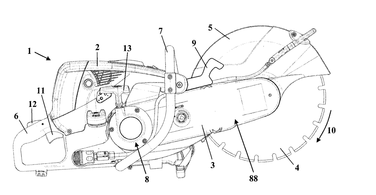 Handheld work apparatus