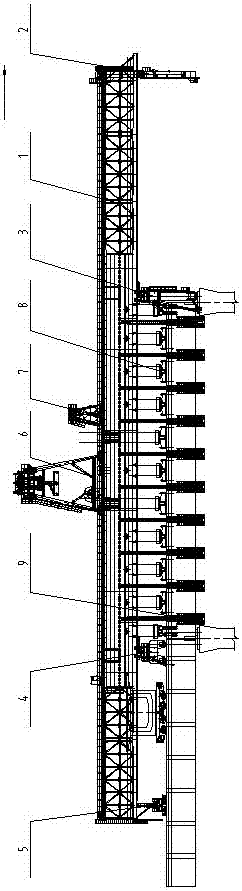 Bridge erecting machine for precast segmental beam span by span construction and construction method thereof