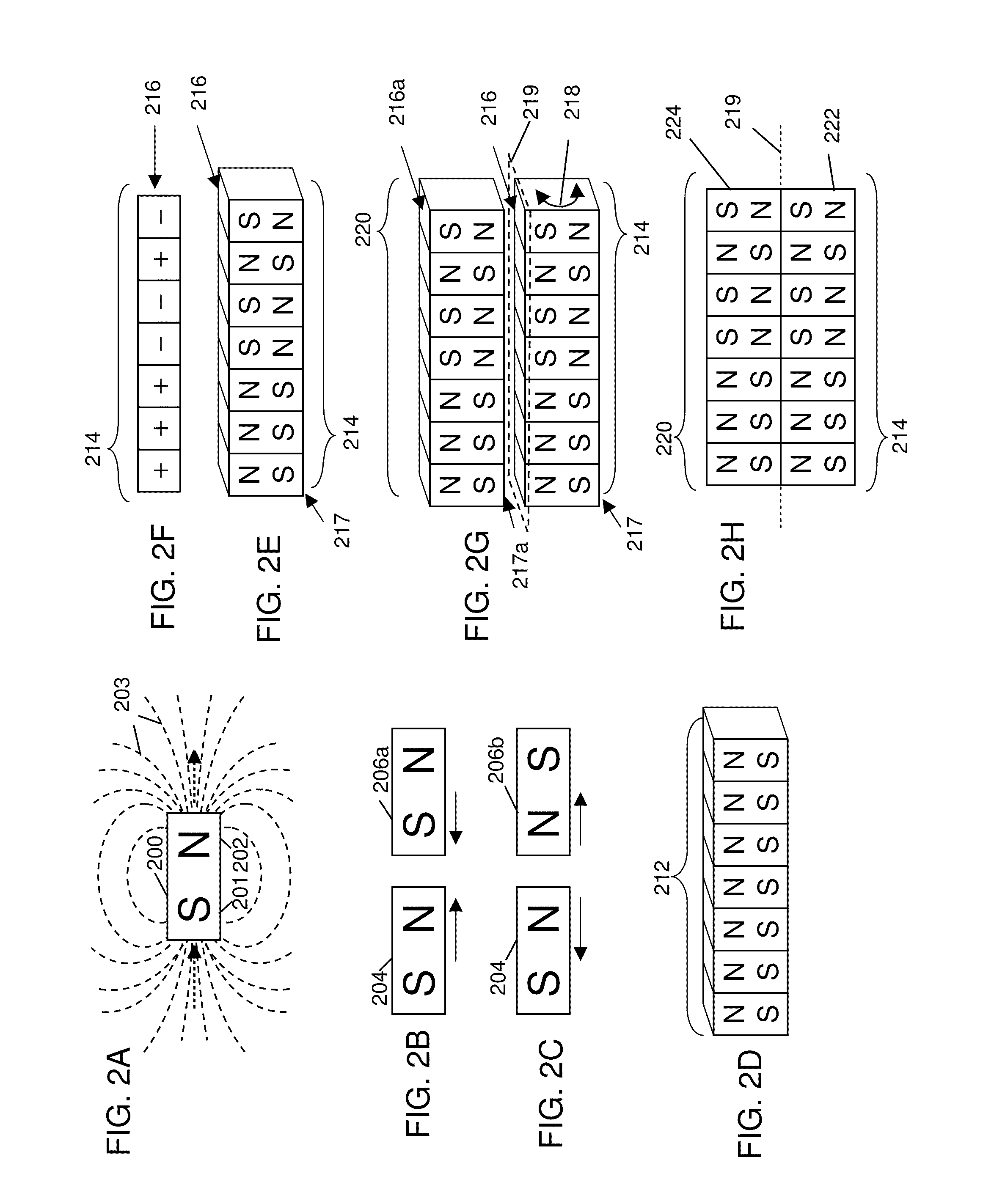 Stepping motor with a coded pole pattern