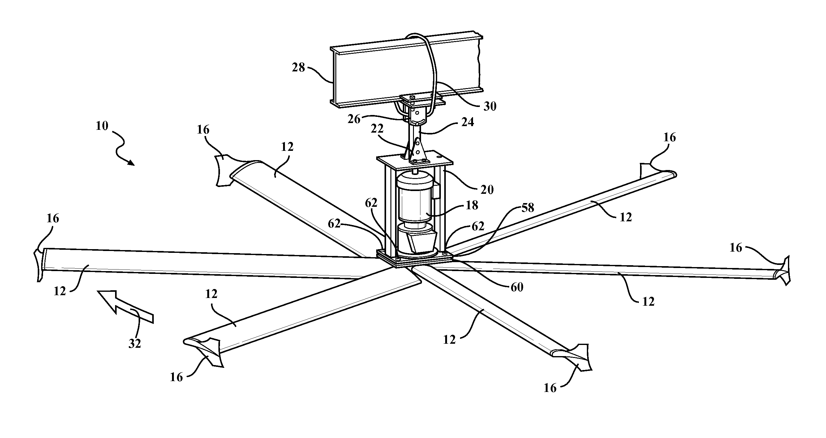 High volume low speed fan