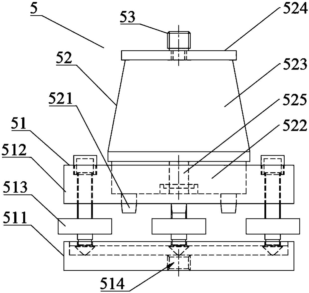 Measurement device for coaxiality error of multi-stage rotating body and measurement method