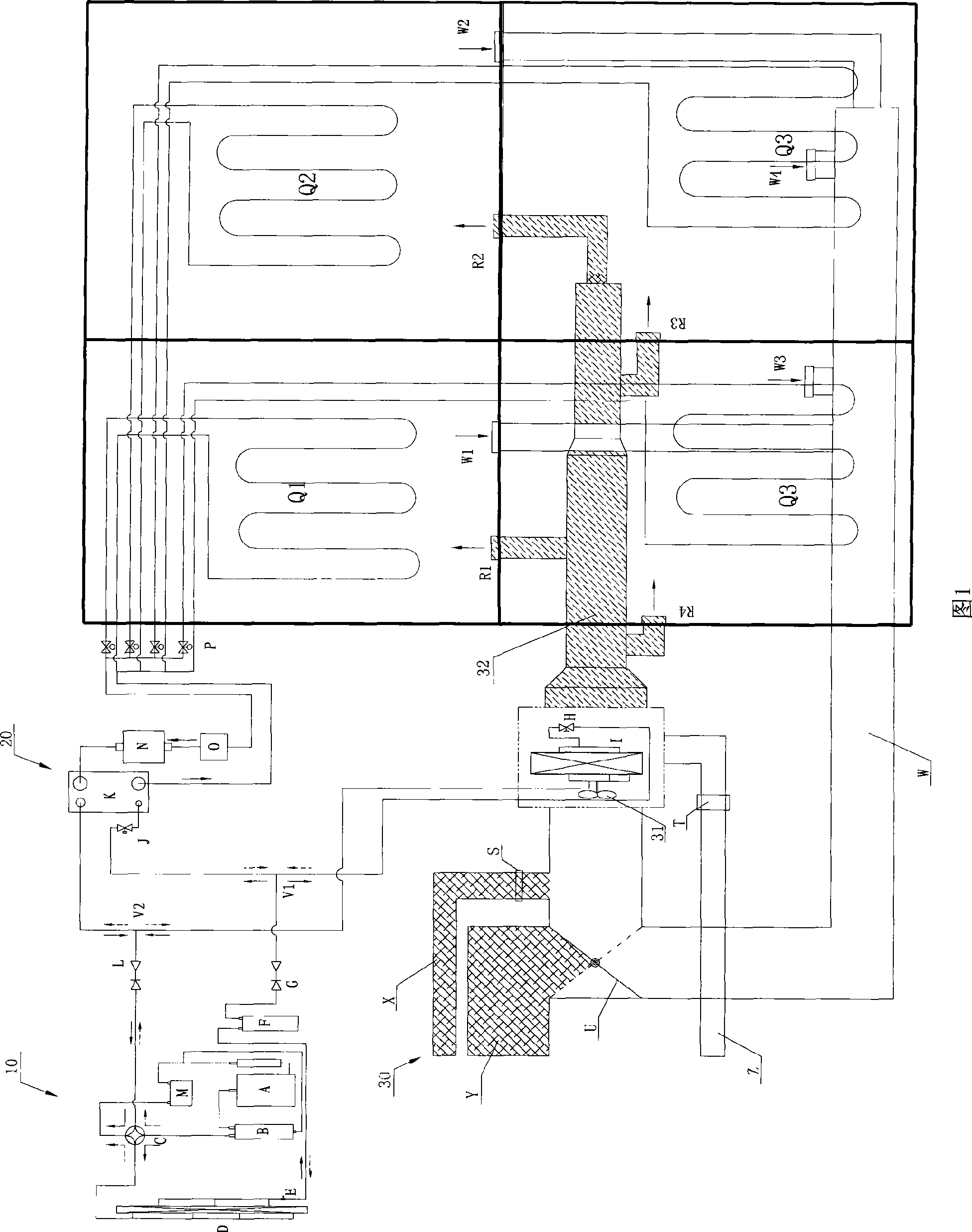 Air conditioner system for independently controlling temperature and humidity and refrigeration/dehumidification method