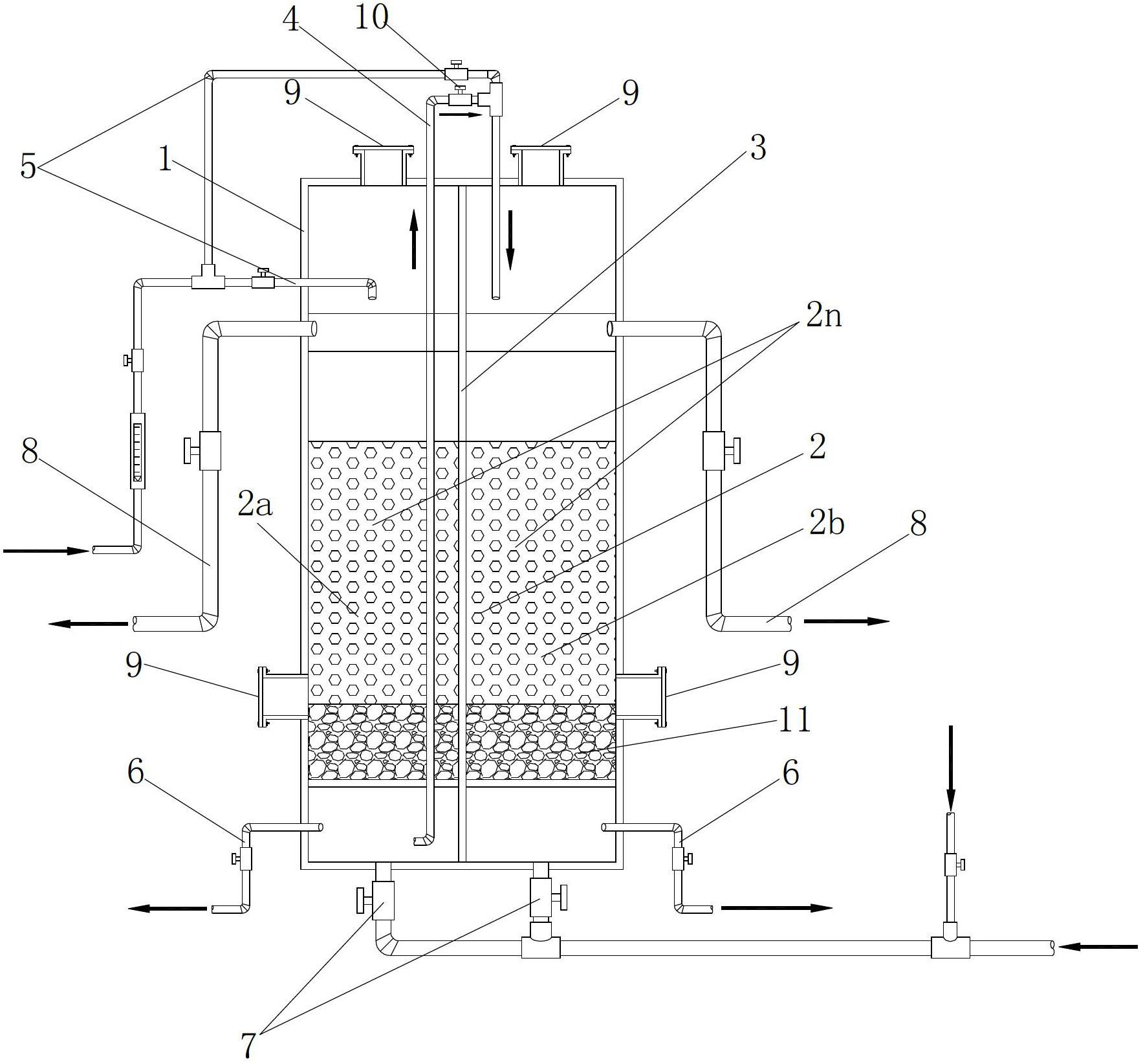 Process for treating oily wastewater in metallurgical industry and device thereof