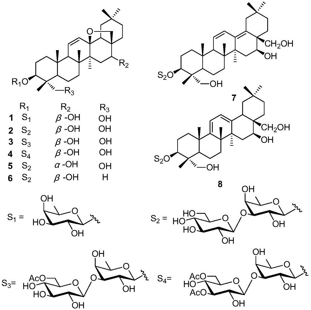 Application of radix bupleuri total saponin and monomer saponin thereof in pharmacy