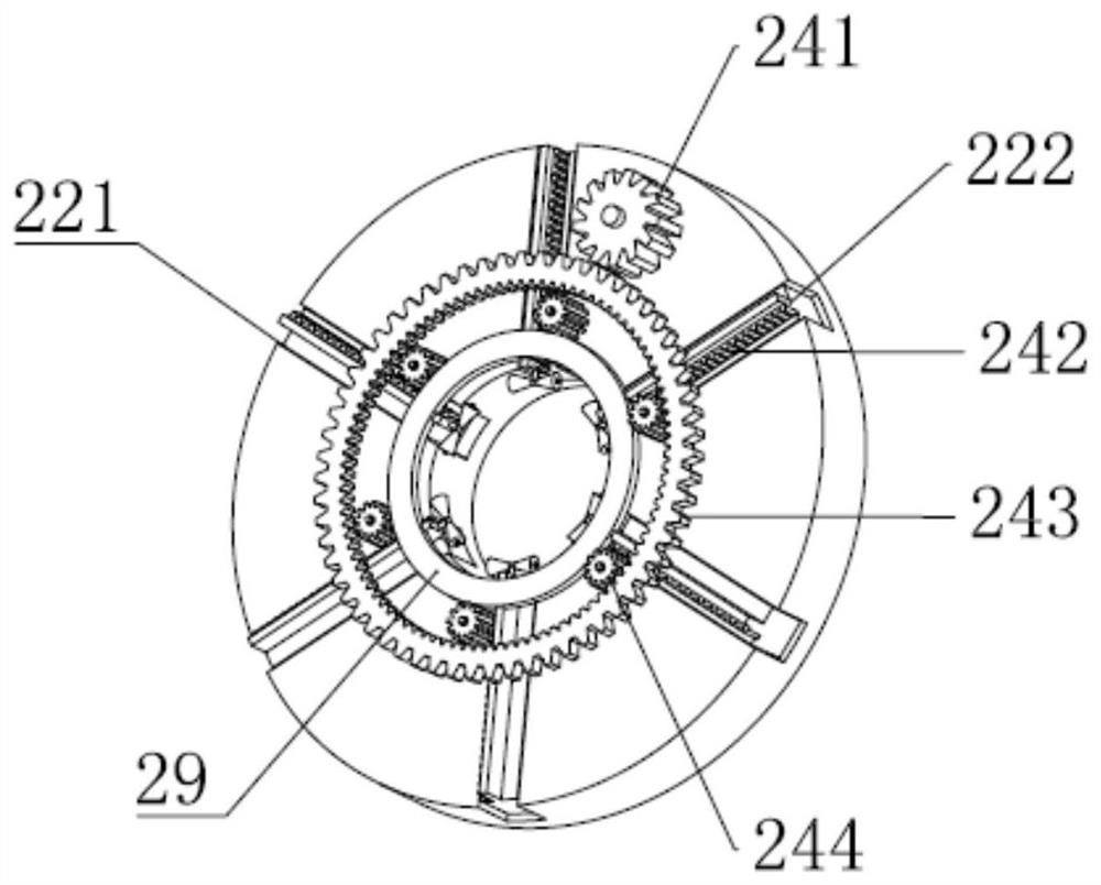 Vacuum water tank discharging end with pipe online roundness correction function