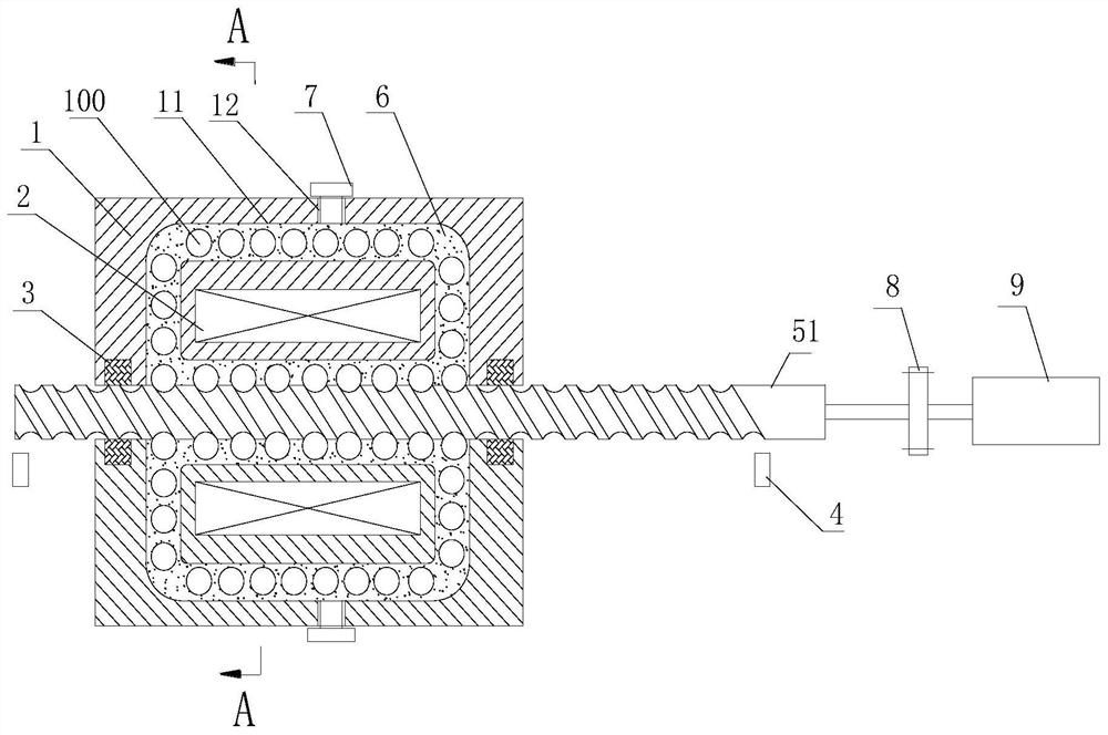 A twin-screw double-polishing channel polishing device for artificial joint balls