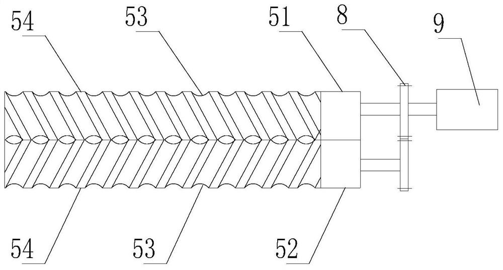 A twin-screw double-polishing channel polishing device for artificial joint balls