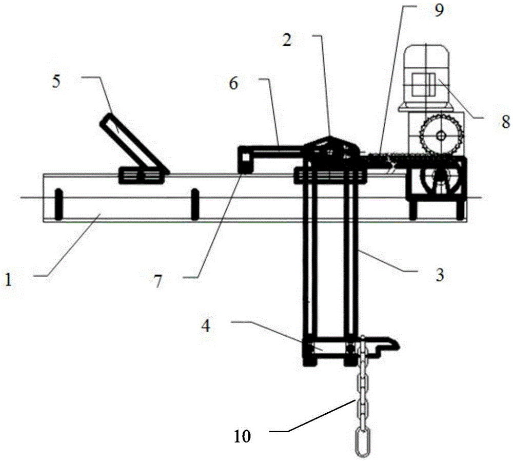 A kind of bar automatic packing chain device