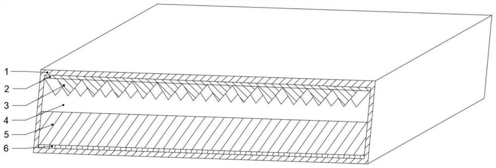 Composite armor structure with inverted cone, manufacturing method and mounting method