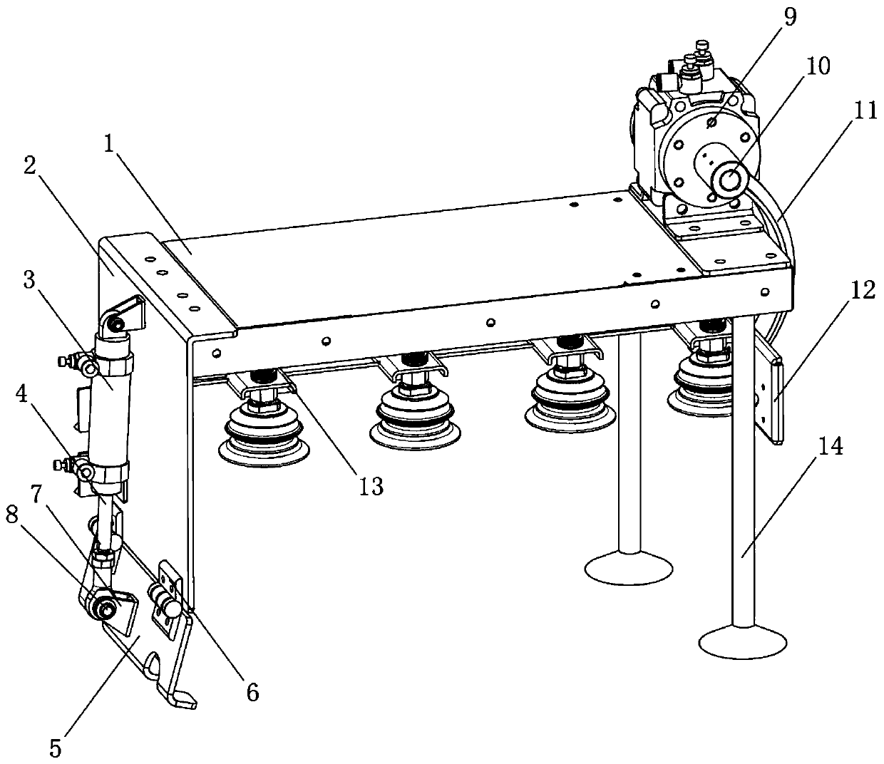 Clearing device for internal thread residue impurities during European-style dress manufacturing process