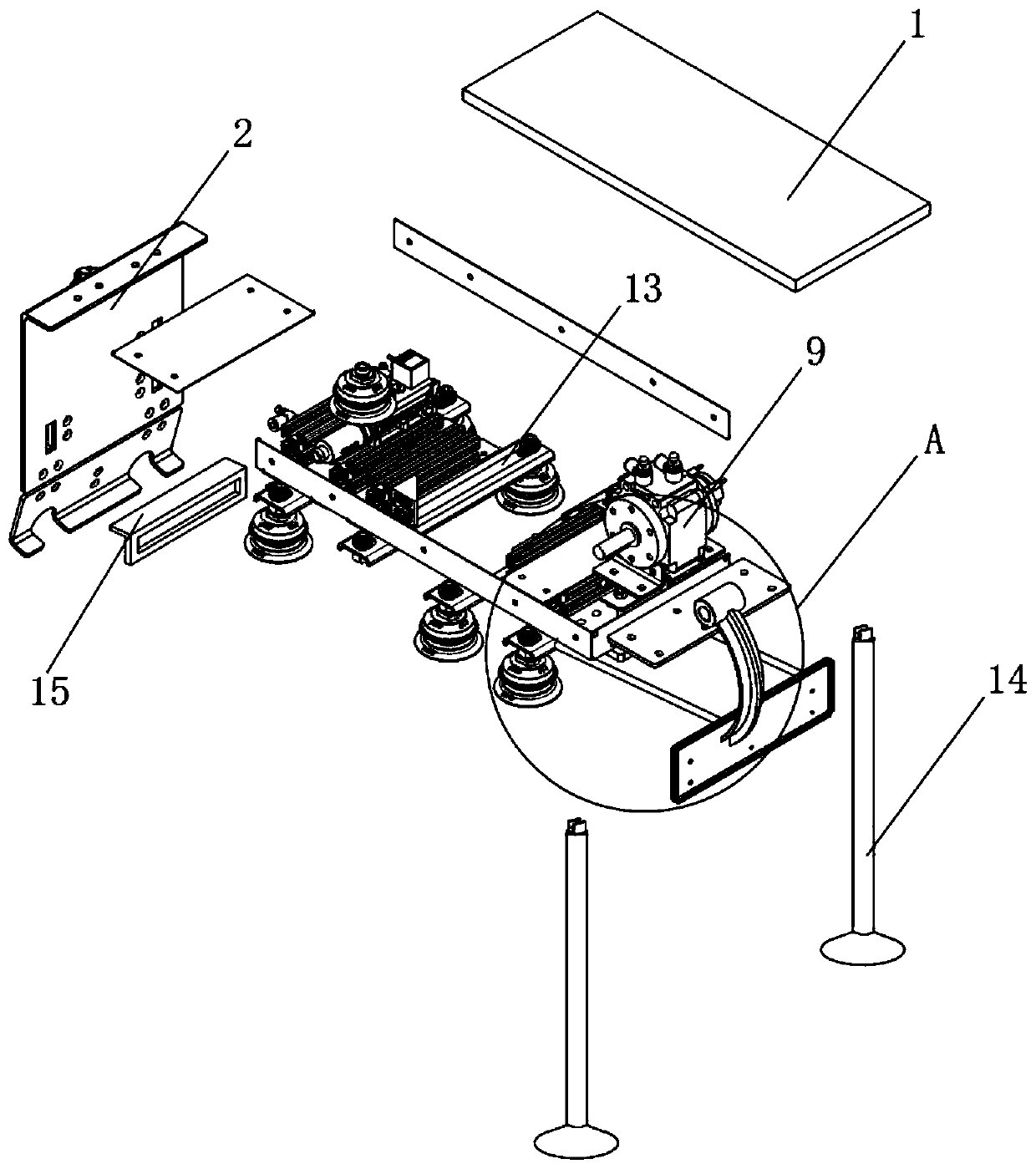 Clearing device for internal thread residue impurities during European-style dress manufacturing process