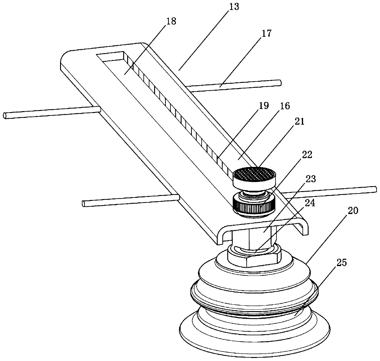 Clearing device for internal thread residue impurities during European-style dress manufacturing process