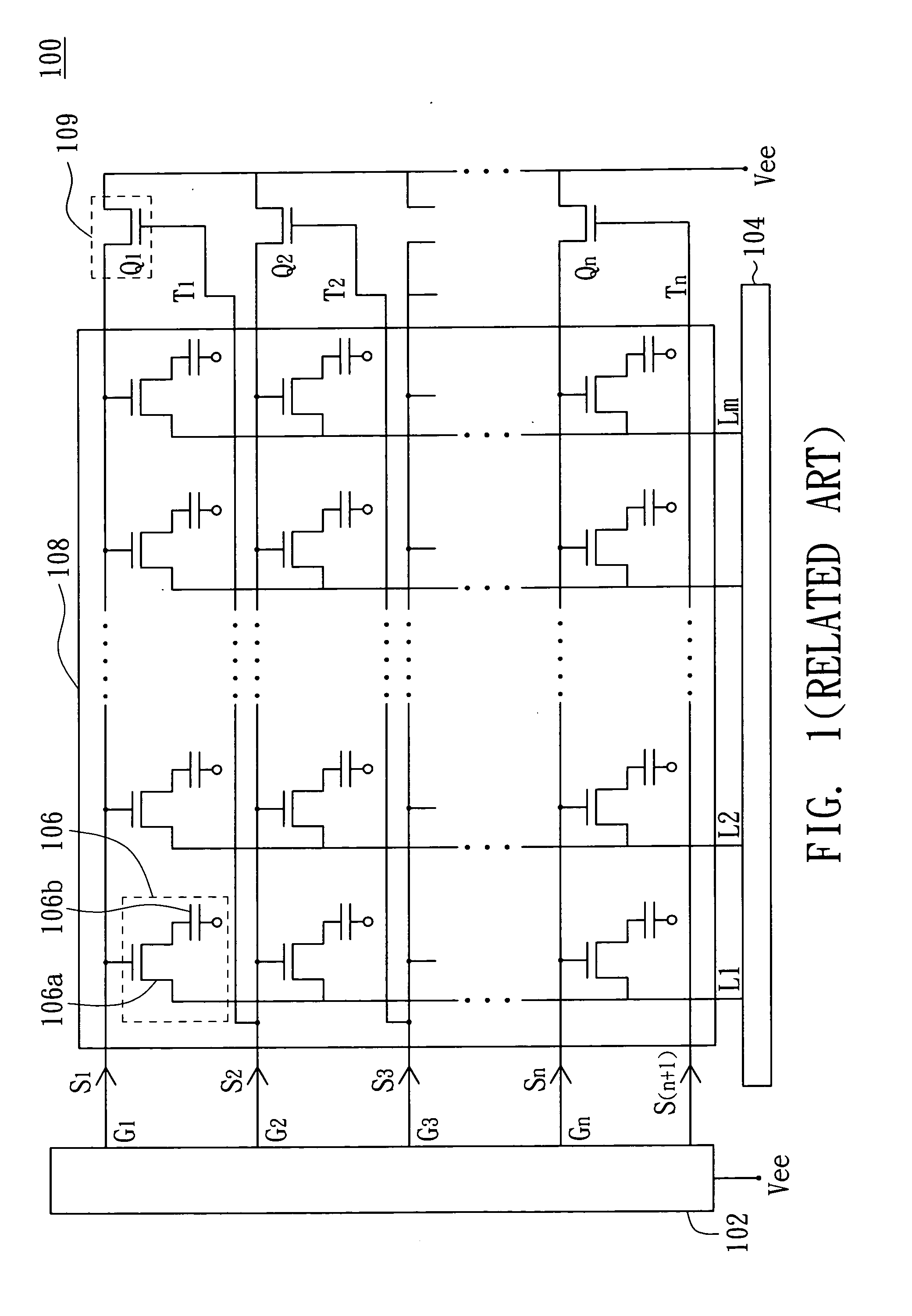 Flat display structure and method for driving flat display