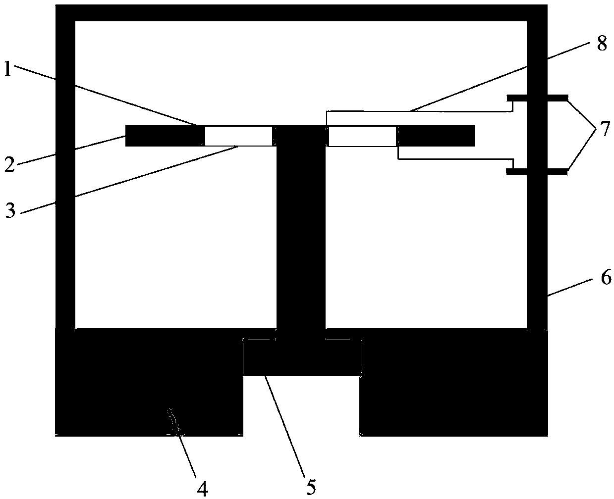 Annular shear type deflection electric acceleration sensor and laminated structure acceleration sensor