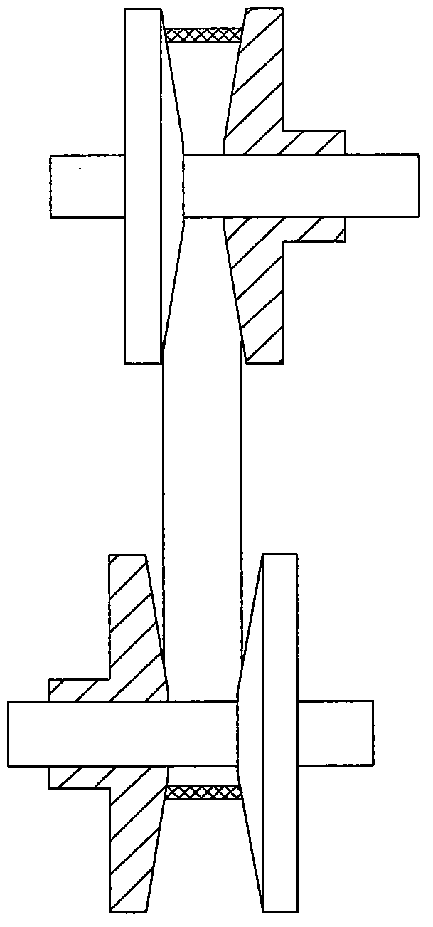 Variable-speed transmission mechanism for relay transmission of variable-diameter gears