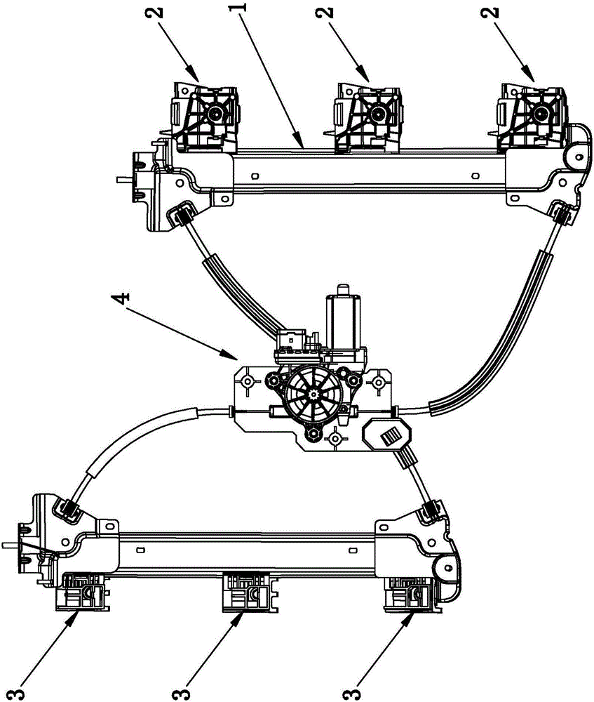 Double-guide-rail window glass lifter