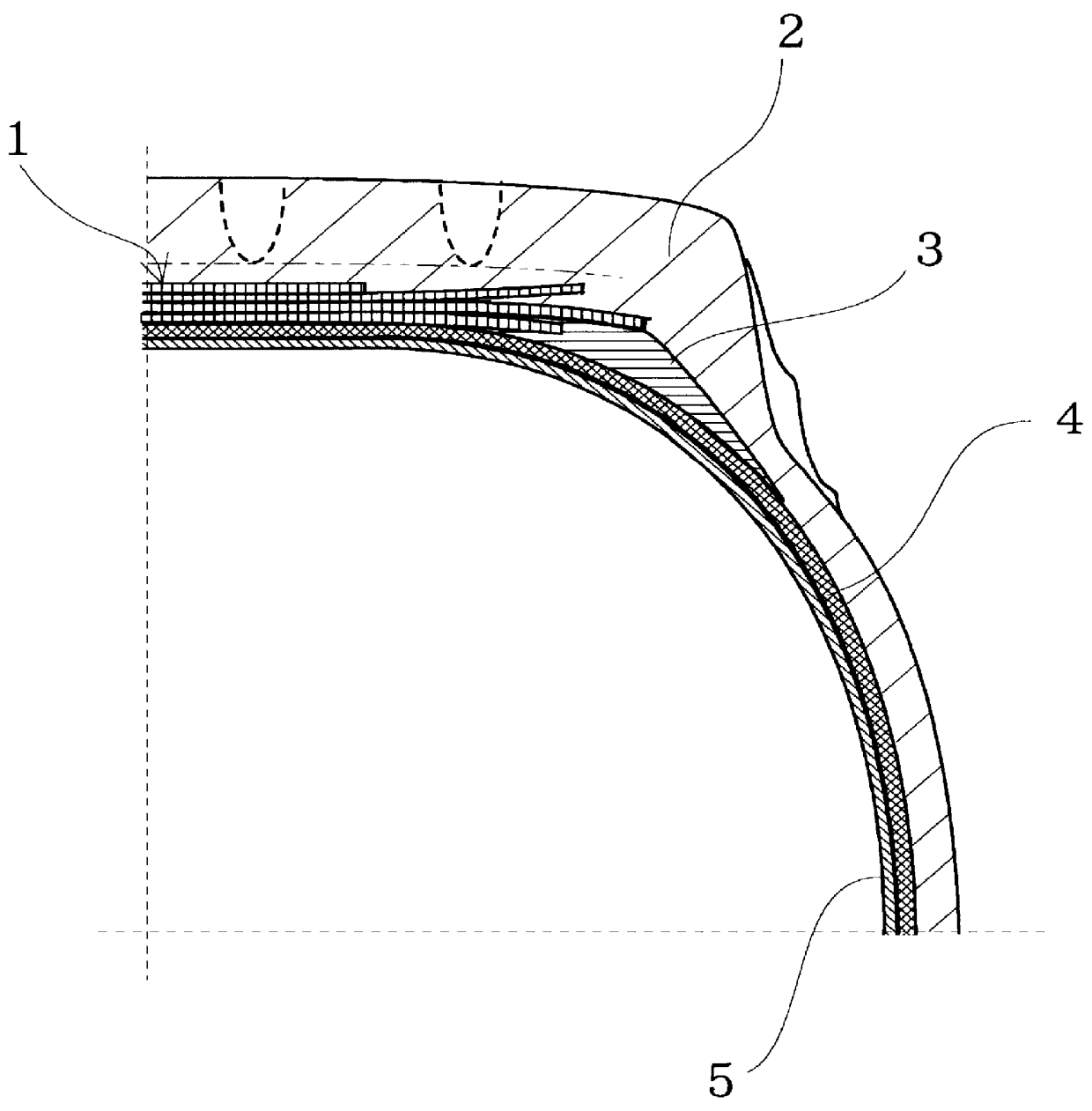 Pneumatic radial tire with specified under-belt pad rubber compound