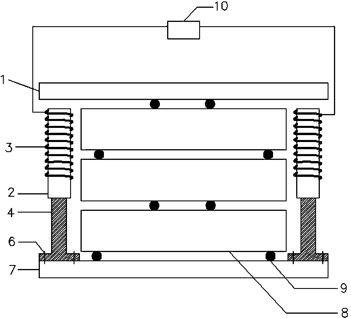 Electromagnetic loading device for concrete durability test