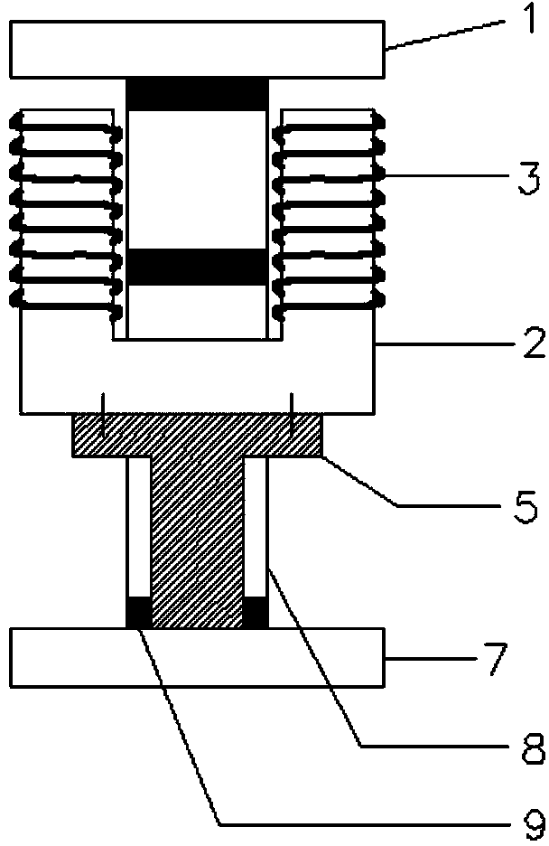 Electromagnetic loading device for concrete durability test