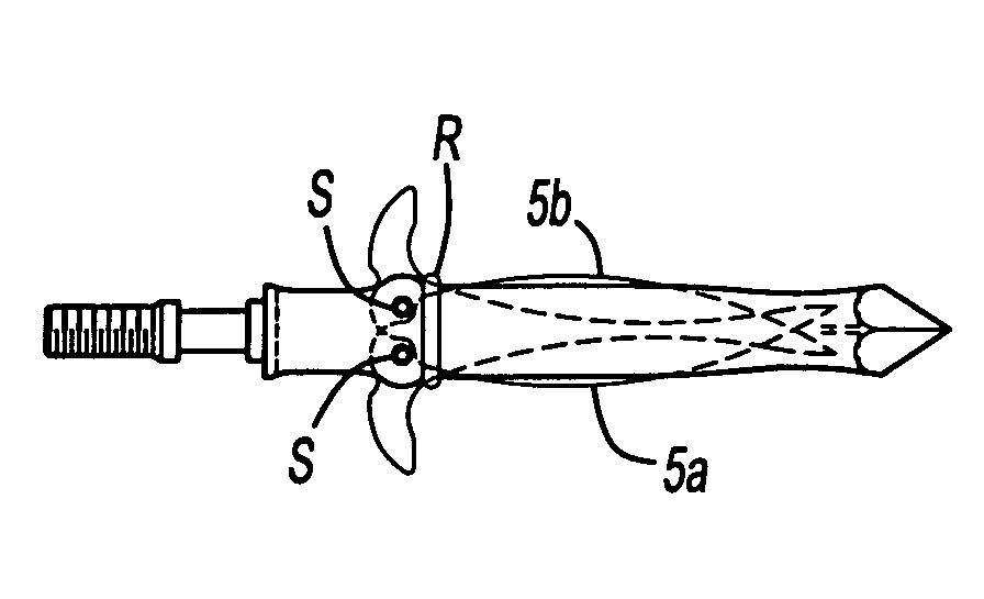 Mechanical anti-wedging and controlled deployment broadhead