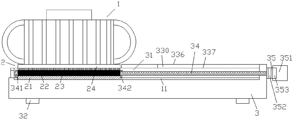 Transformer provided with guide sliding blocks and driven by chain