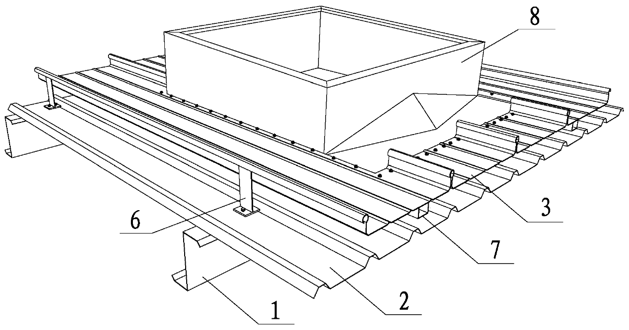 Sliding-type roof draught fan system and installation method thereof