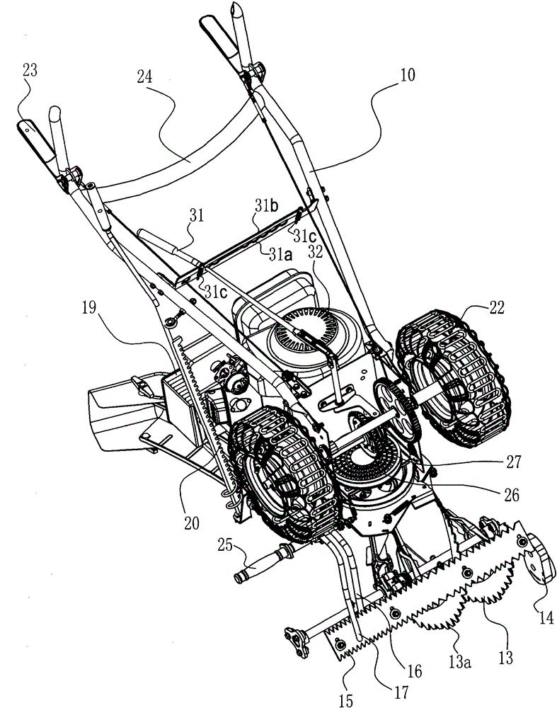 Gasoline two-step wheel self-propelled snow blower