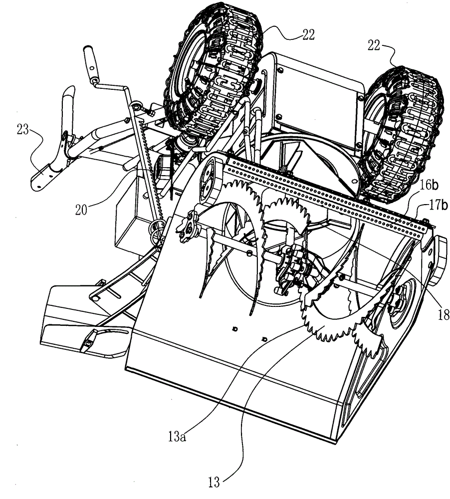 Gasoline two-step wheel self-propelled snow blower