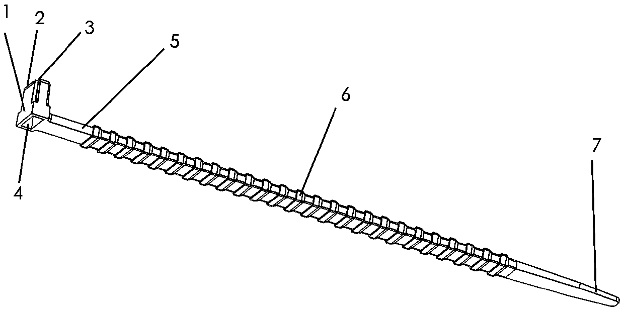 Plastic tying belt