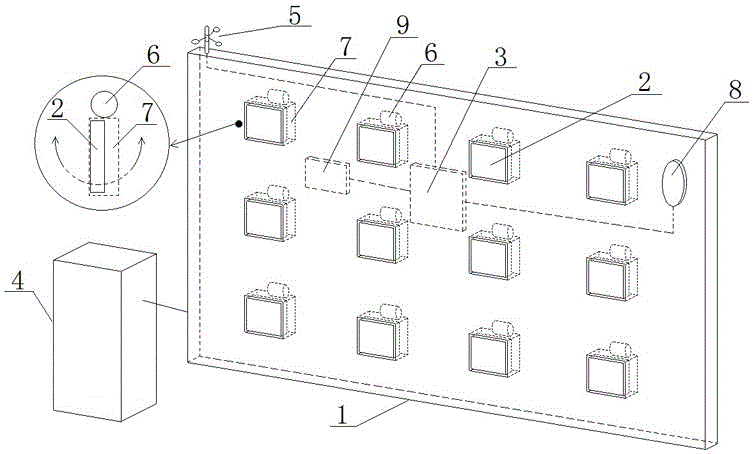 Intelligent electronic-controlling communicating advertisement board capable of resisting wind