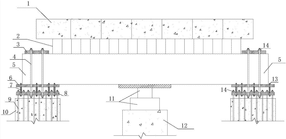 Foundation pile static load test system