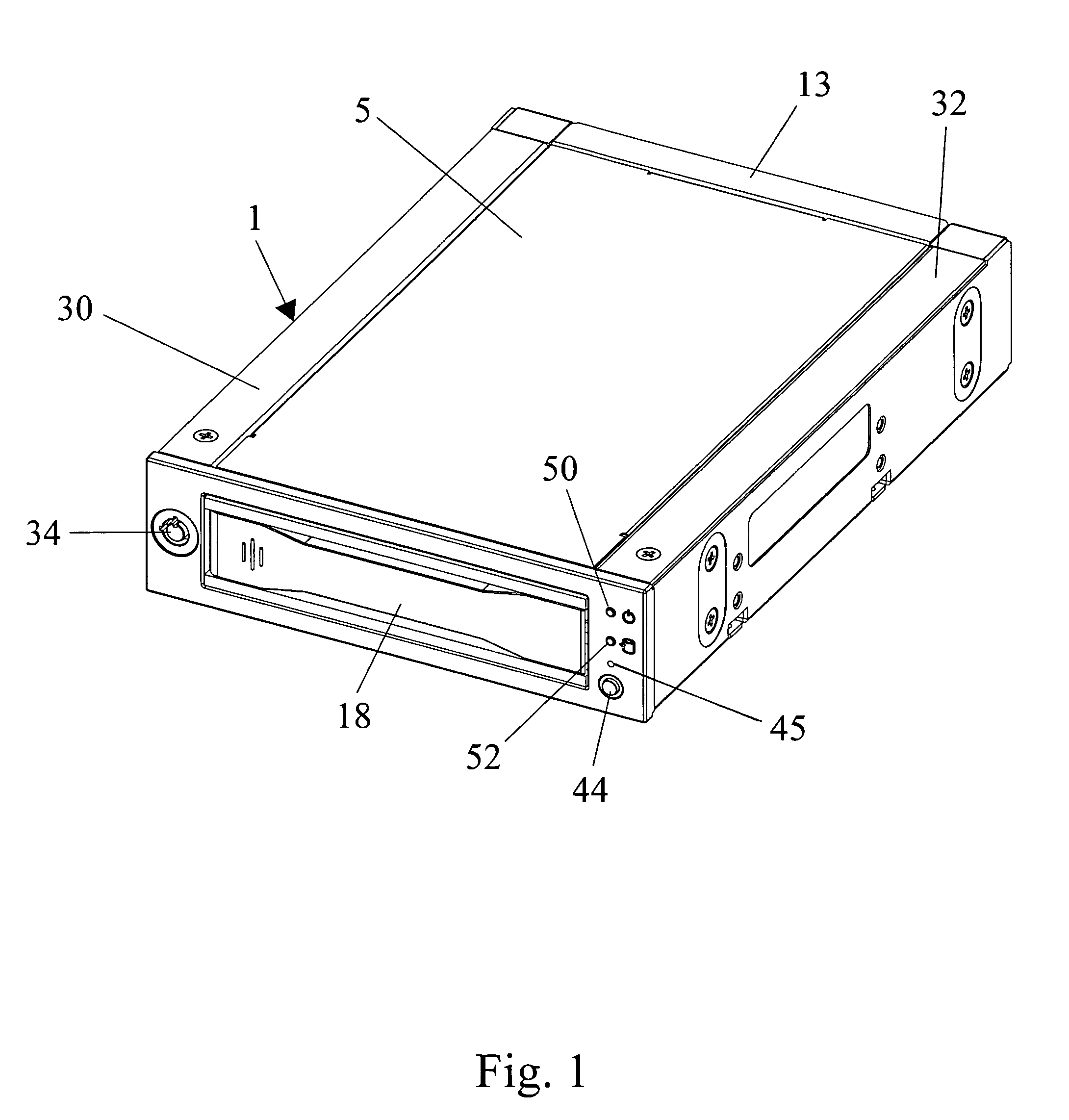 Receiving frame having removable computer drive carrier and lock